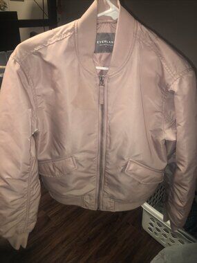 Everlane Puffer Jacket Small Women’s Pink Lightweight Full Zip